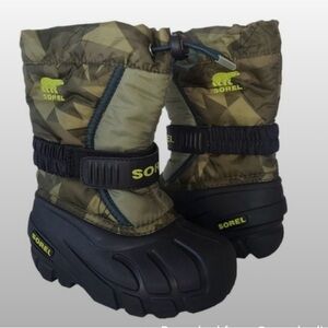 Sorel Flurry Camo Army Winter Kids Boys Youth Boots